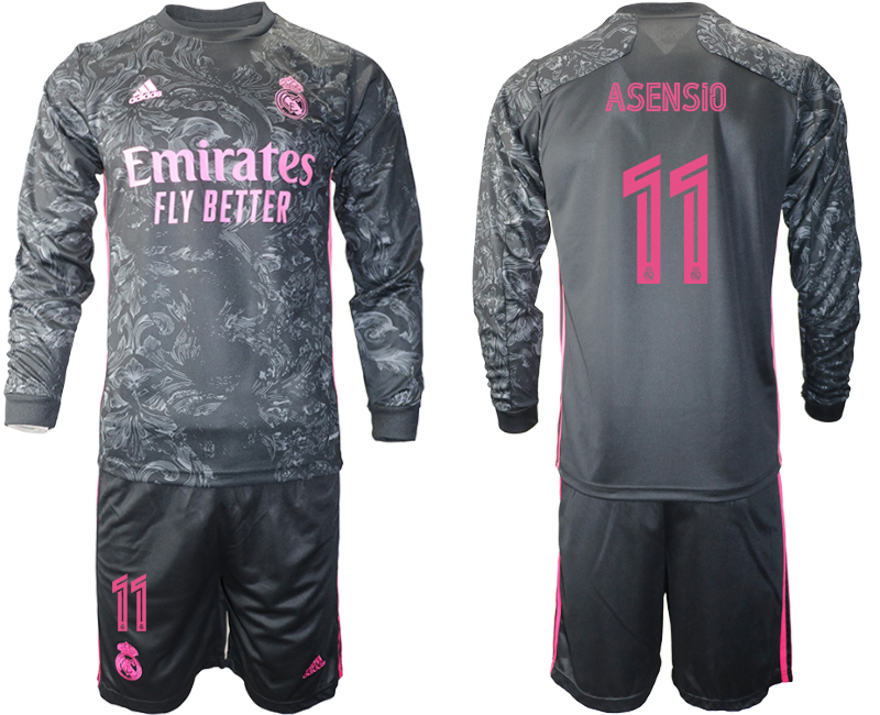 2021 Men Real Madrid away long sleeve #11 soccer jerseys